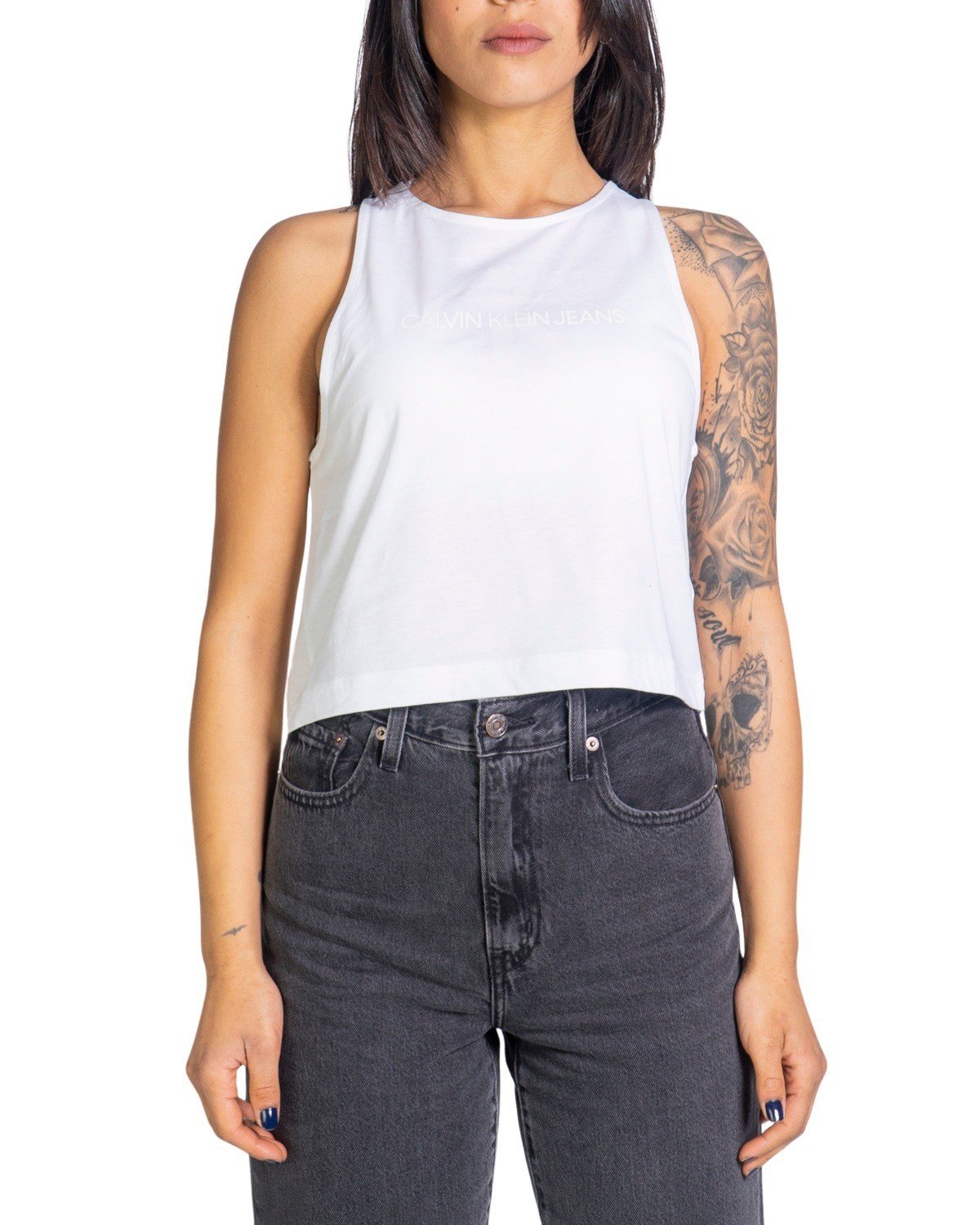 Calvin Klein Jeans Women's Tank Top Various Colours 299825 - white XS