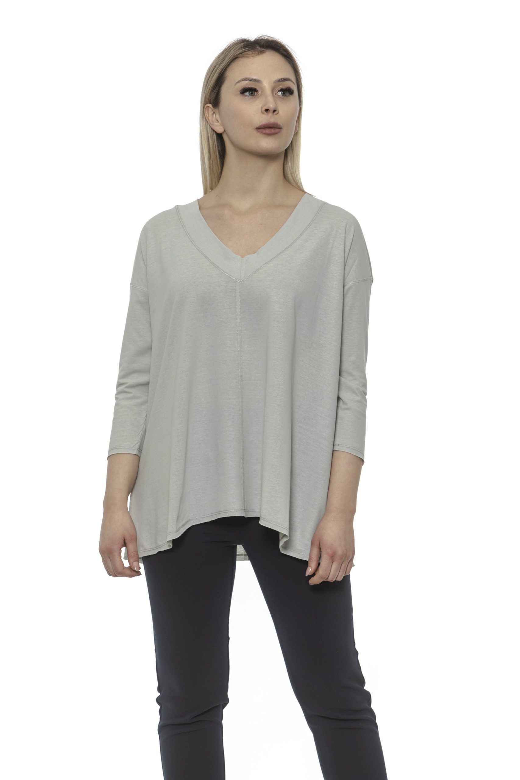 Alpha Studio Women's Perla Sweater Gray AL1375057 - IT40 | XS