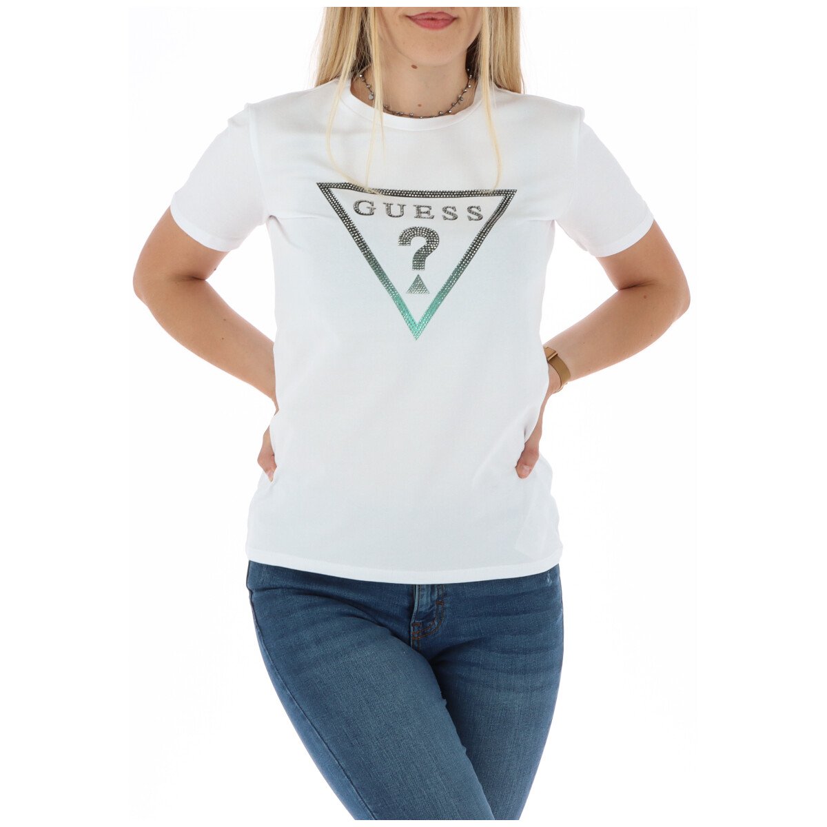 Guess Women's T-Shirt White 301081 - white-1 S