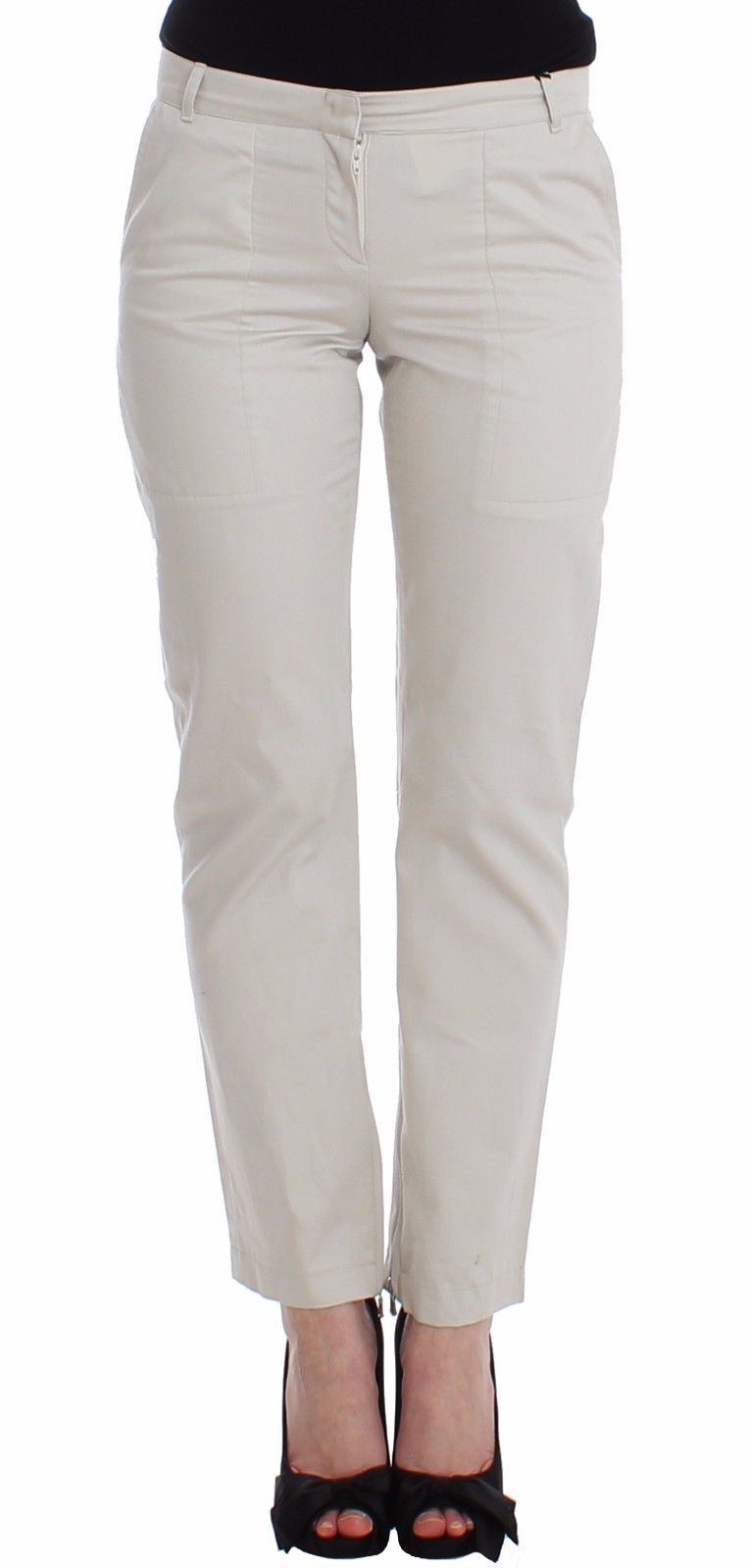 Ermanno Scervino Women's Slim Skinny Leg Trouser Beige SIG12448 - IT42 | S