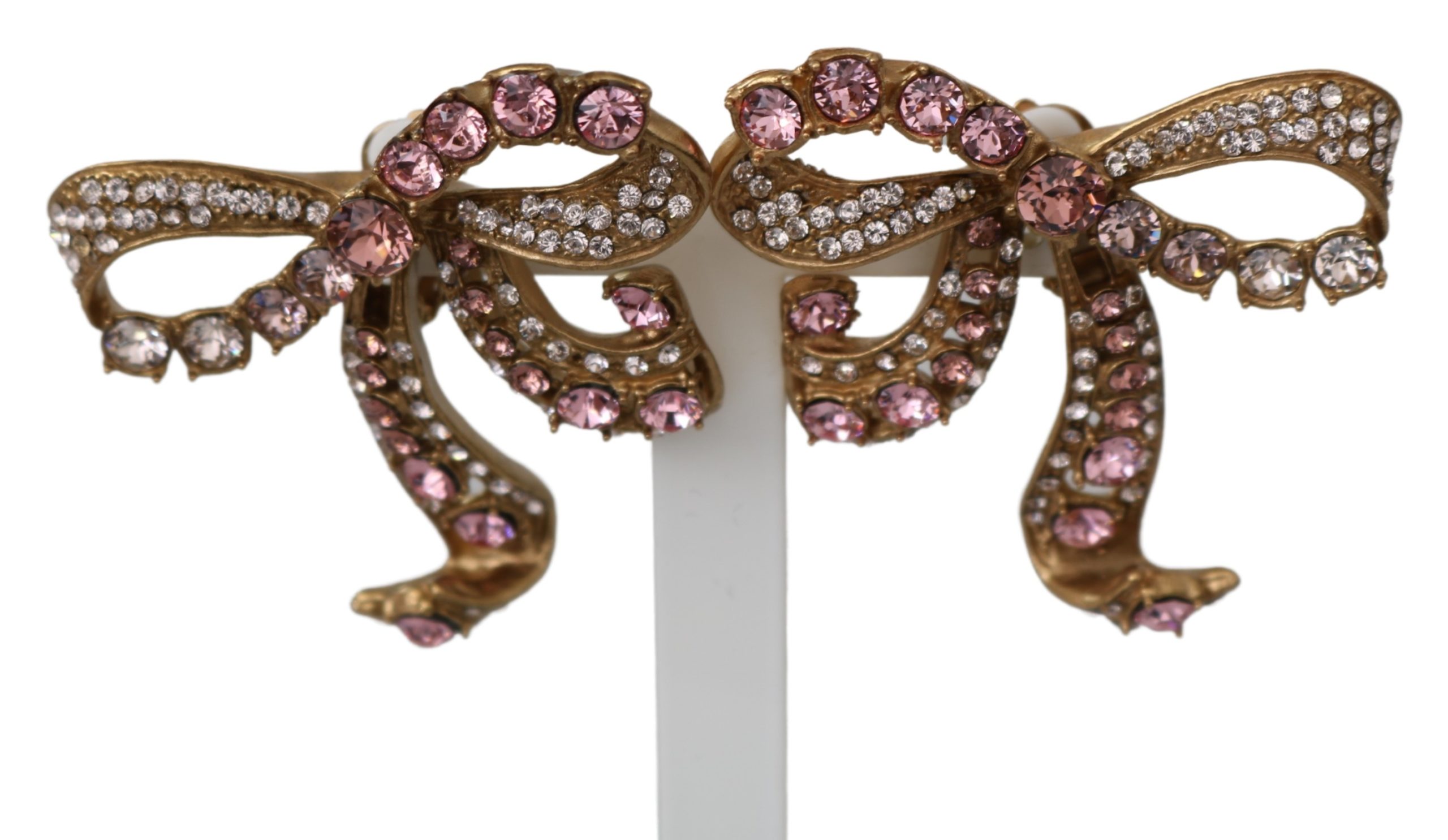 Dolce & Gabbana Women's Brass Bow Clip On Earrings Gold SMY100198