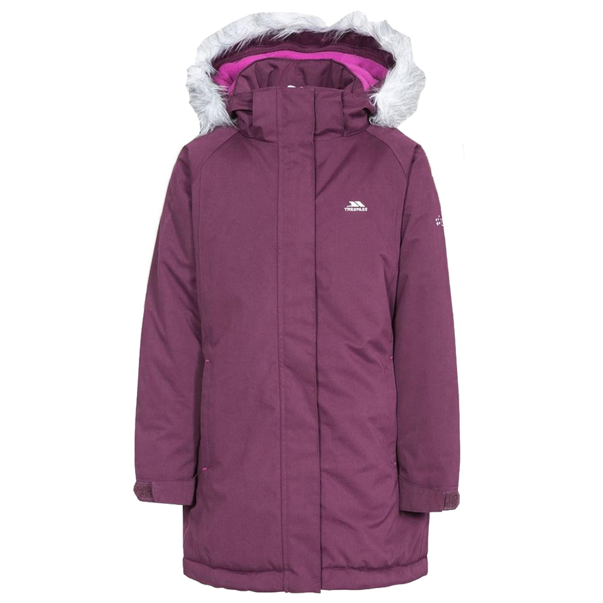 Trespass Kid's Waterproof Parka Jacket Various Colours Fame - Potent Purple 2 to 3 Years