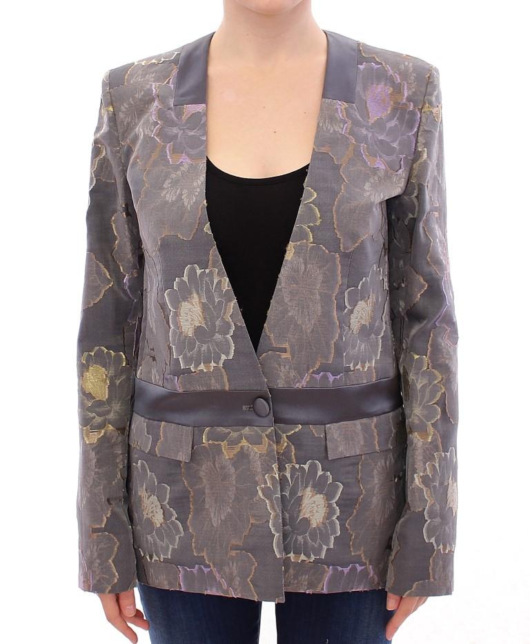 Multicolor Silk Floral Cotton Blazer - IT42|M