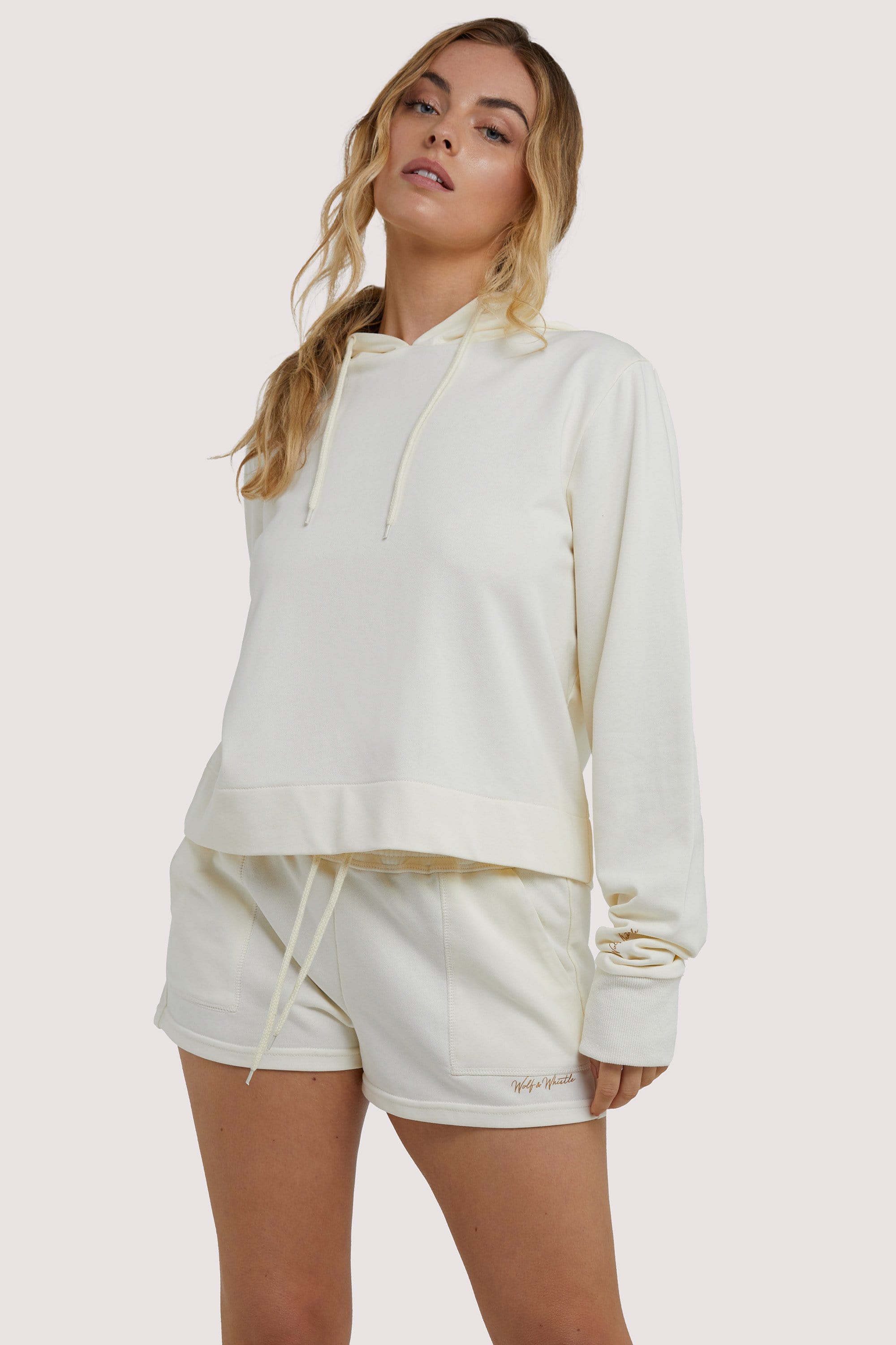 Wolf & Whistle Winter White Hooded Top UK 10 / US 6