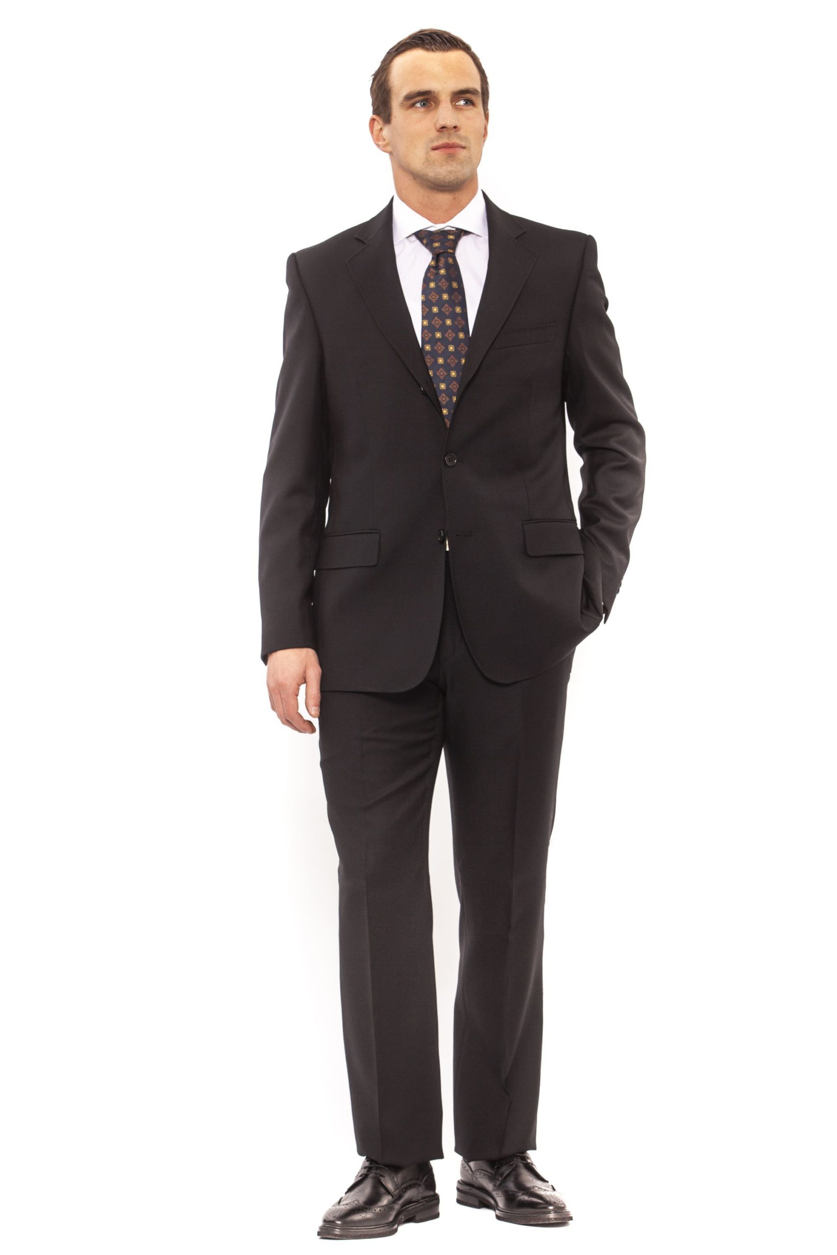 Ferre Men's Clothing Nero Suit Black FE991864 - IT50 | L