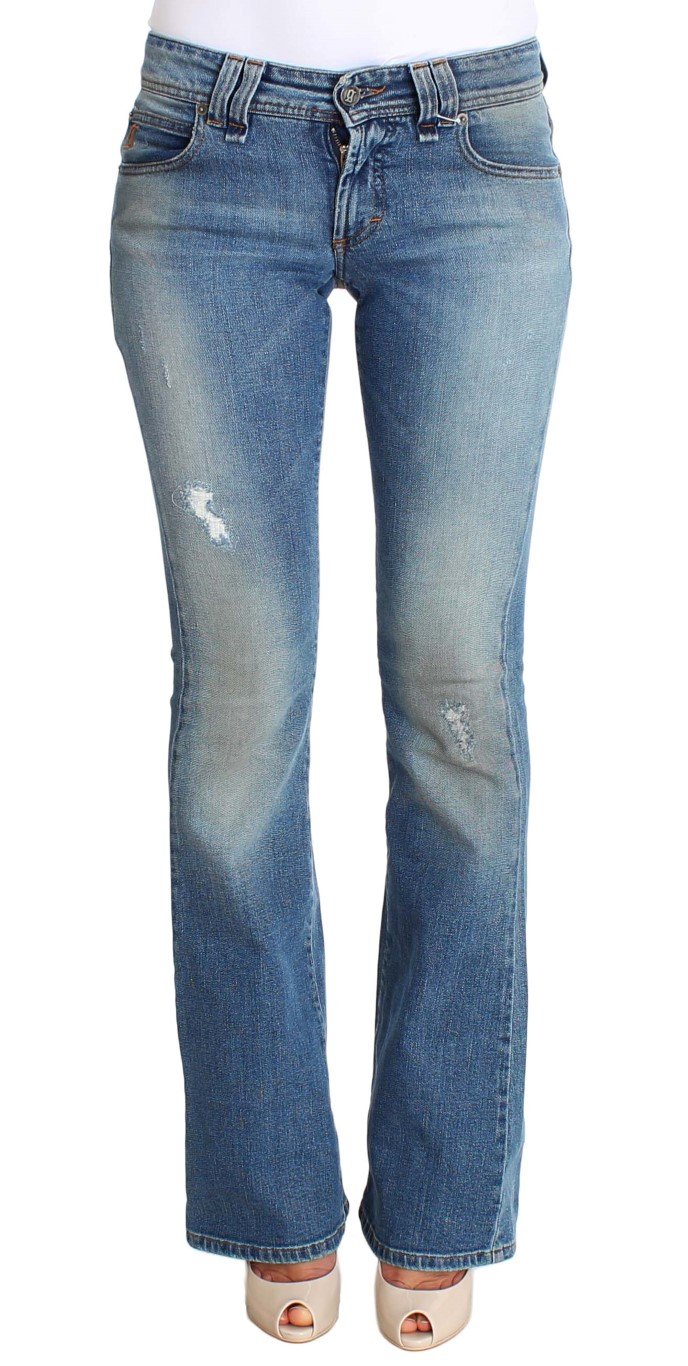 John Galliano Women's Wash Cotton Stretch Flare Bootcut Jeans Blue SIG30240 - W26