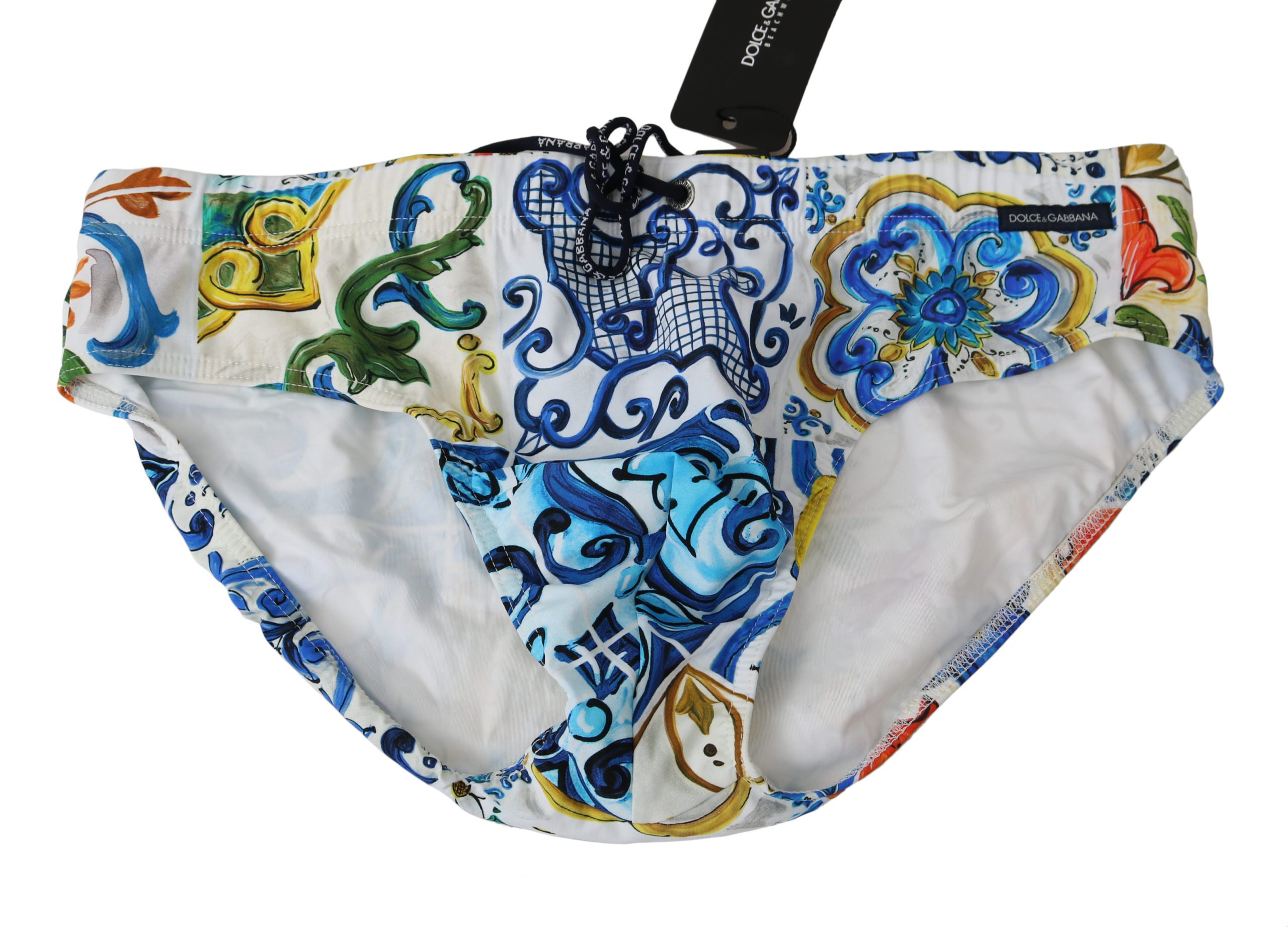 Dolce & Gabbana Men's MAJOLICA Stretch Briefs Multicolor BIK987 - IT4 | S