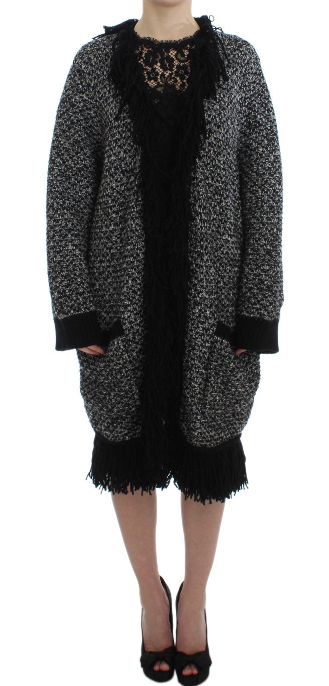 Dolce & Gabbana Women's Long Cape Cardigan Black DRE10022 - IT46 | L