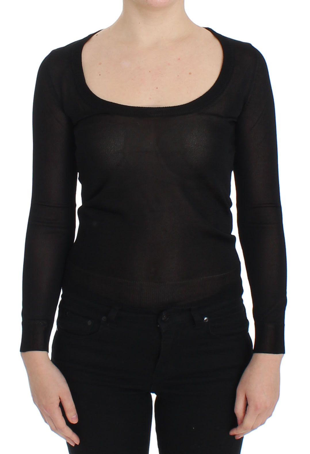Dolce & Gabbana Women's Crewneck Pullover Sweater Black SIG13357 - IT46|XL