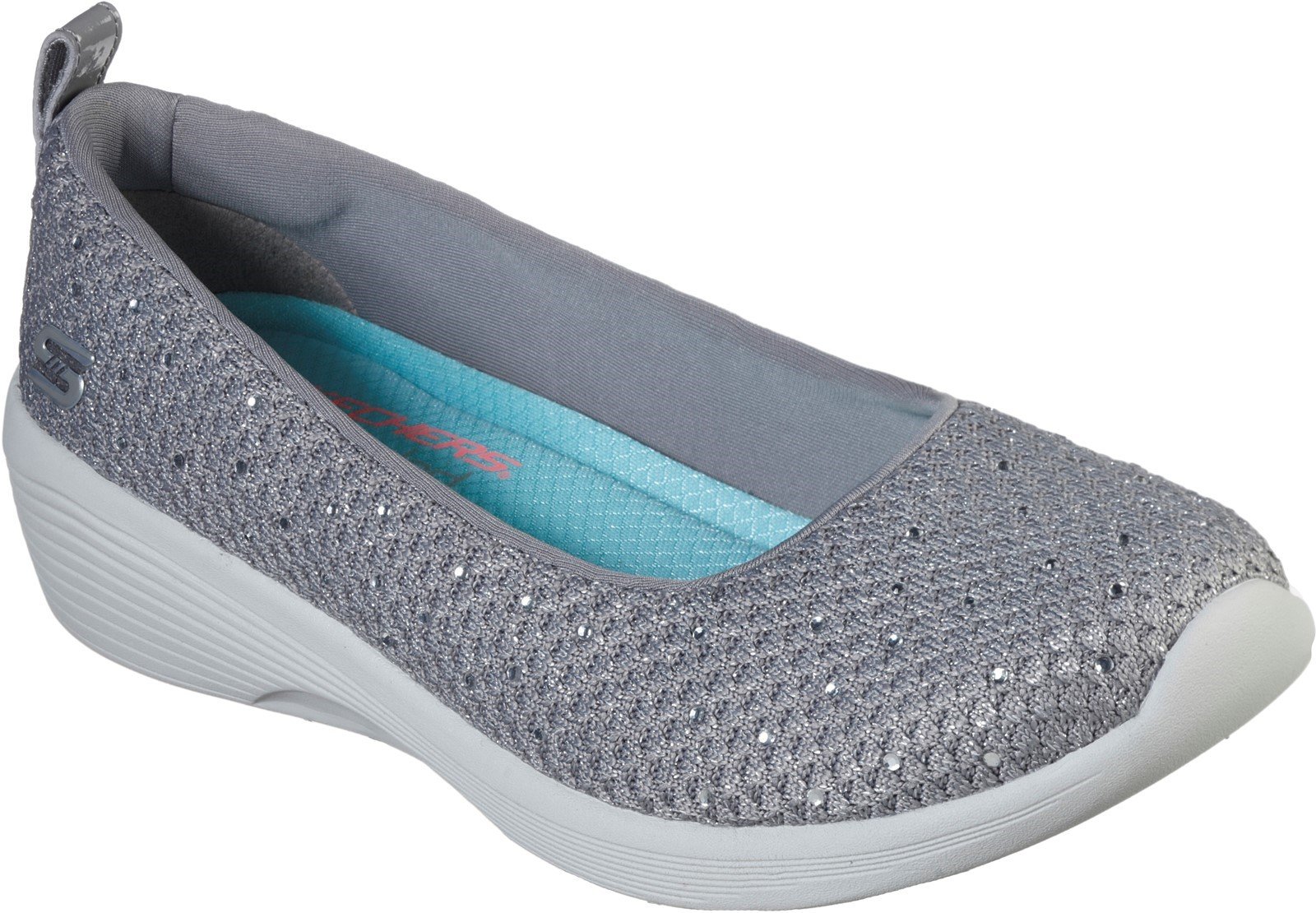 Skechers Women's Arya Sweet Glitz Sport Loafer Various Colours 32121 - Grey 5