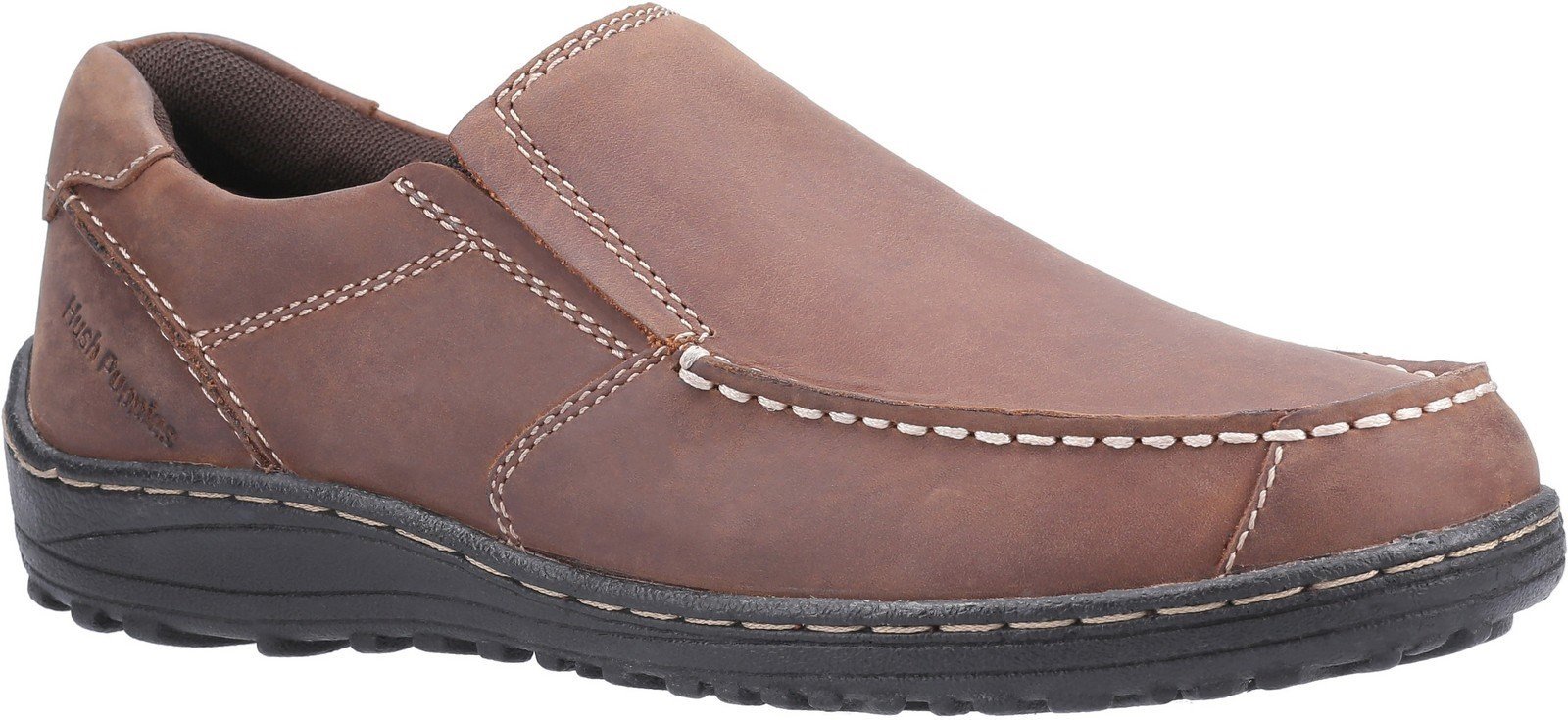 Hush Puppies Men's Thomas Slip on Loafer Various Colours 30213 - Brown 6