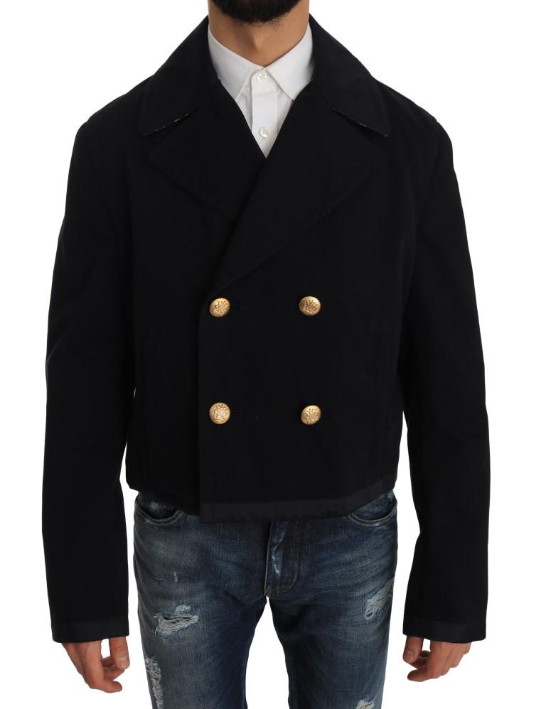 Dolce & Gabbana Men's Cotton Stretch Jacket Coat Blue JKT1171 - IT52 | L