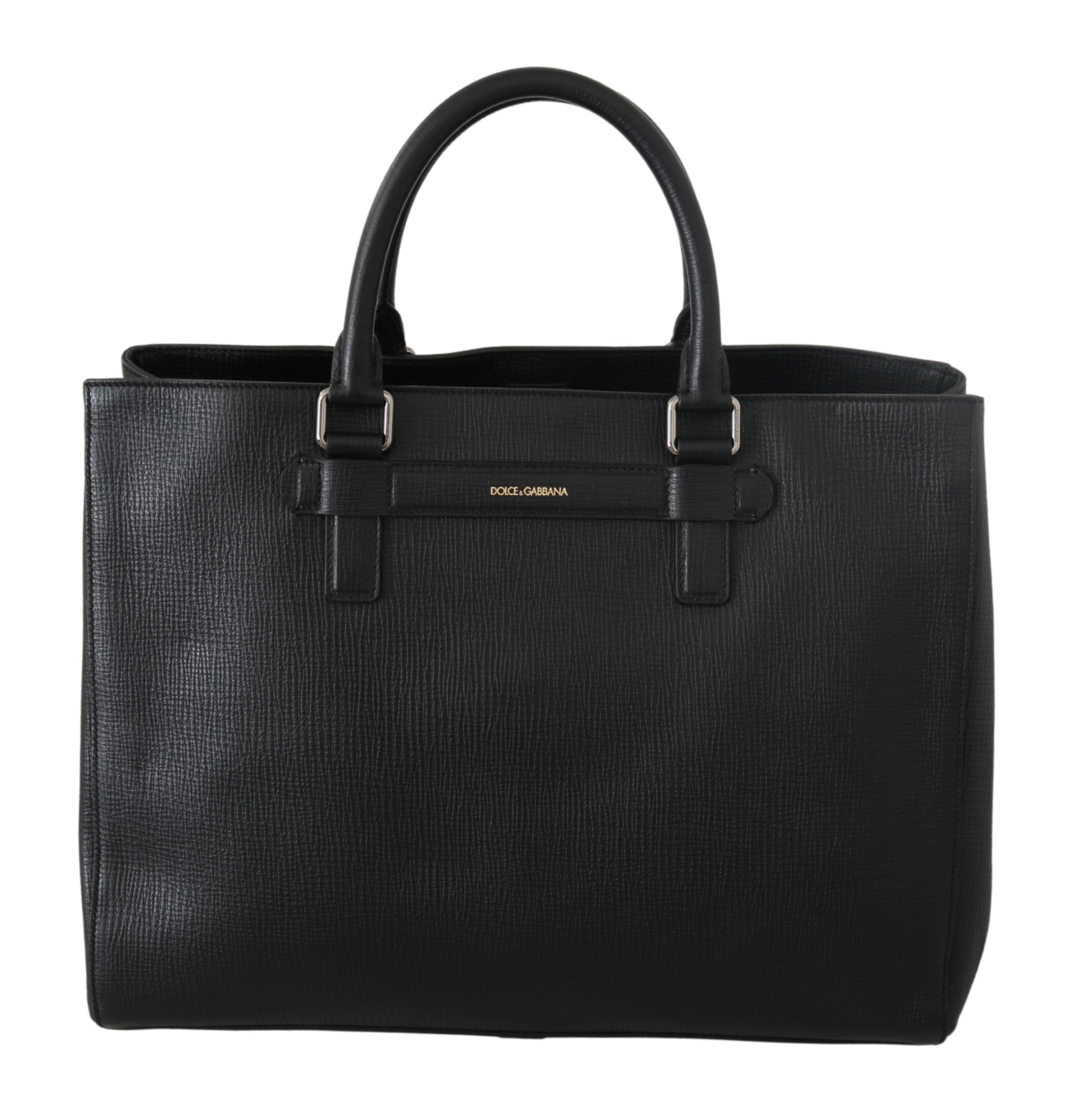 Dolce & Gabbana Men's Messenger Leather Travel Bag Black VAS9233