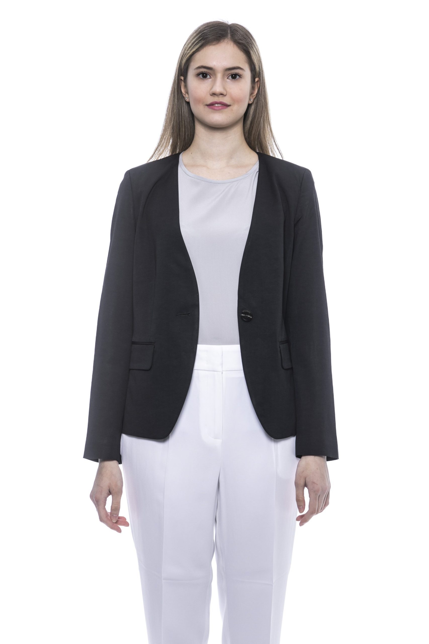 Peserico Women's Blazer Blue PE1383336 - IT42 | S
