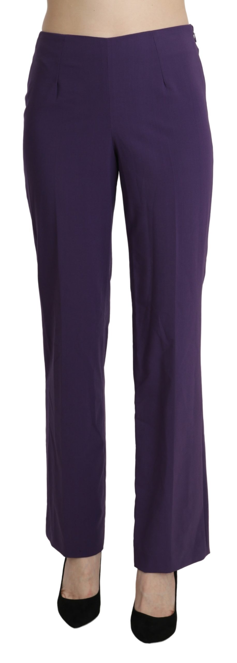 BENCIVENGA Women's High Waist Straight Trousers Purple PAN71346-42 - IT42|M