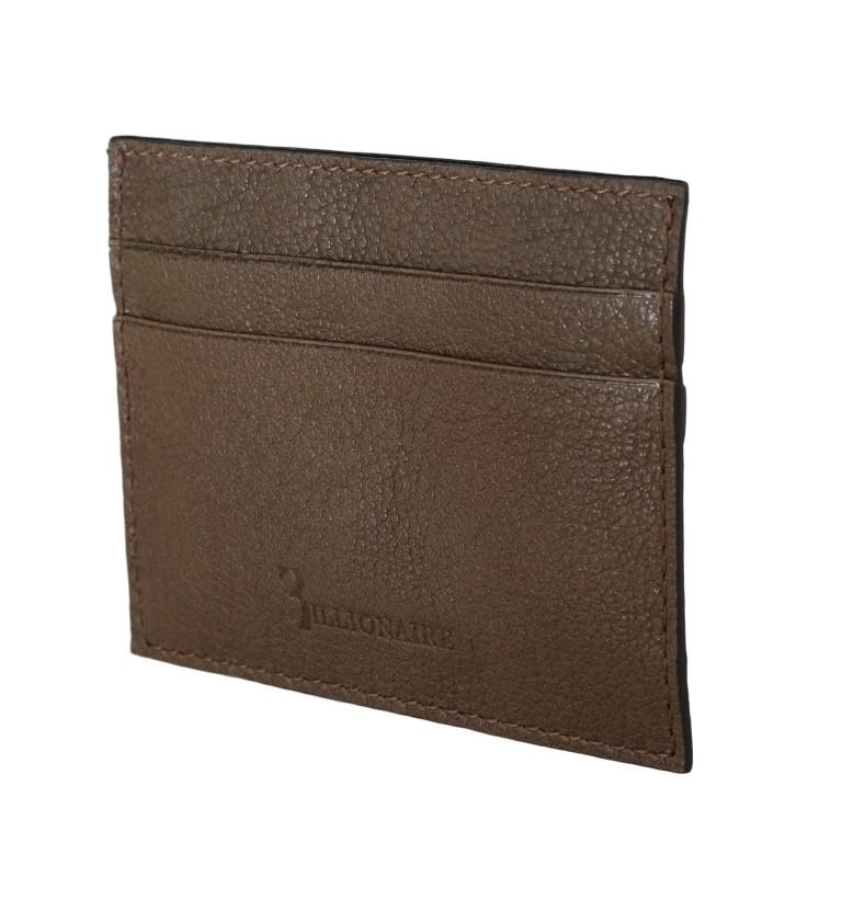 Billionaire Italian Couture Men's Leather Bifold Wallet Brown VAS1448