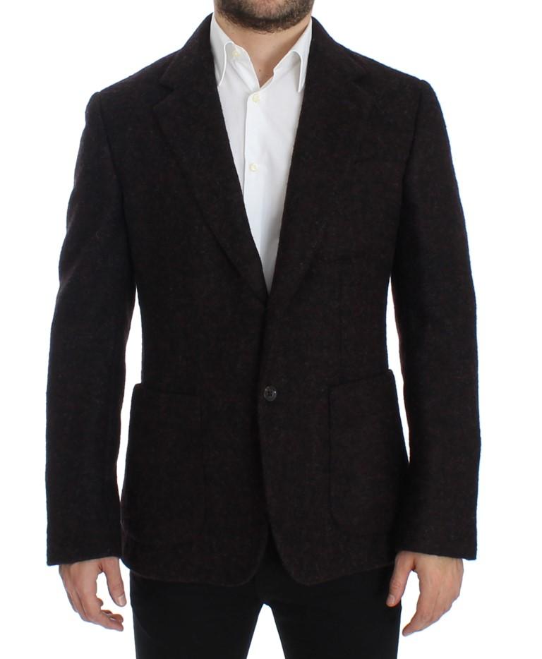 Dolce & Gabbana Men's Alpaga two button Blazer Bordeaux SIG12287 - IT52 | XL