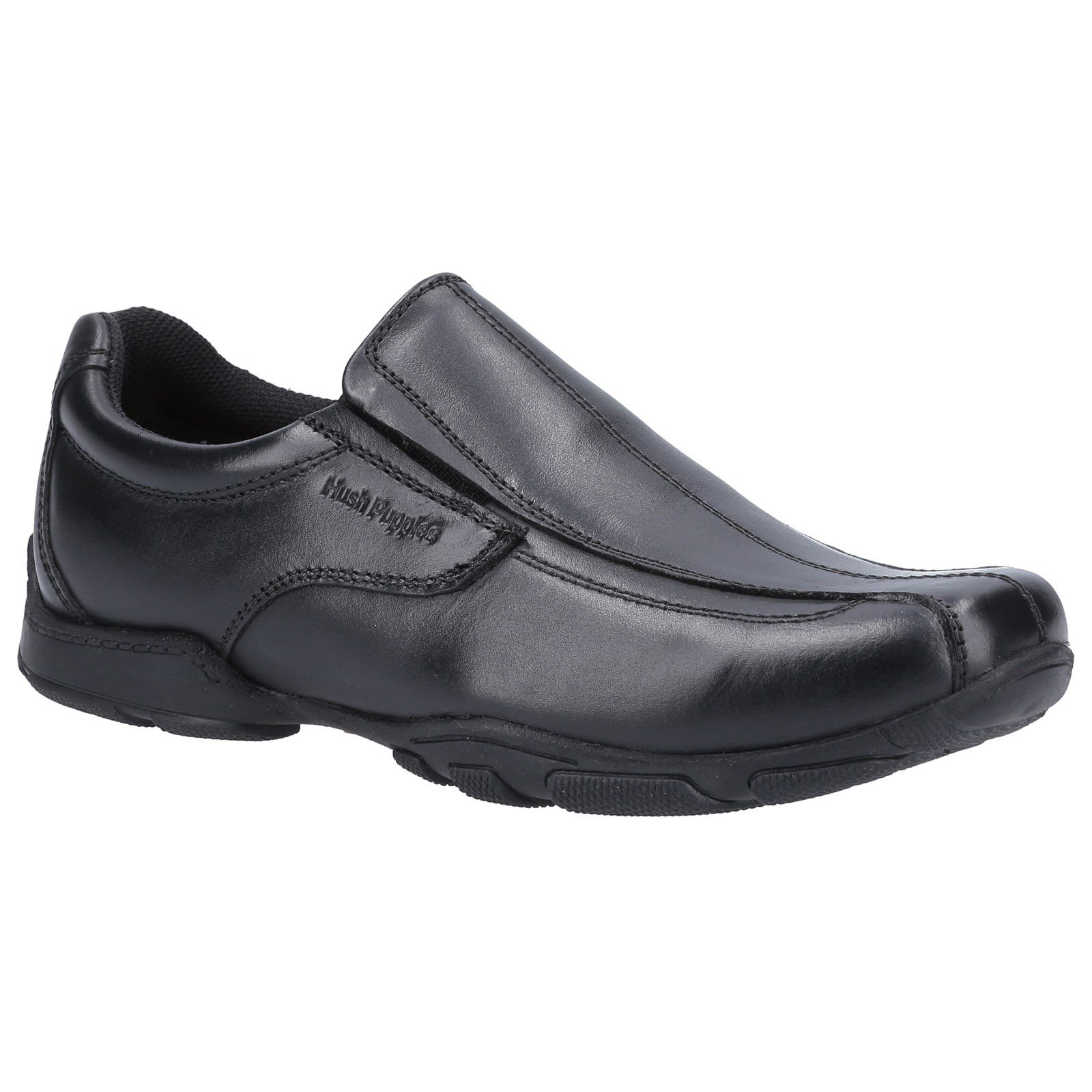 Hush Puppies Kid's Elijah Senior School Shoe Black 30832 - Black 7