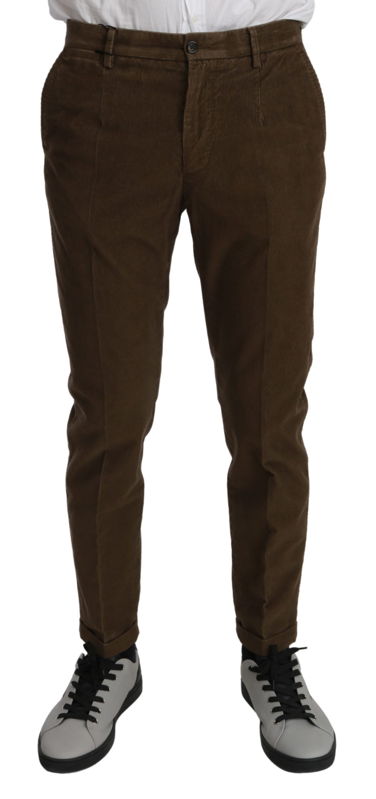 Dolce & Gabbana Men's Casual Cotton Trouser Brown PAN70966 - IT44 | XS