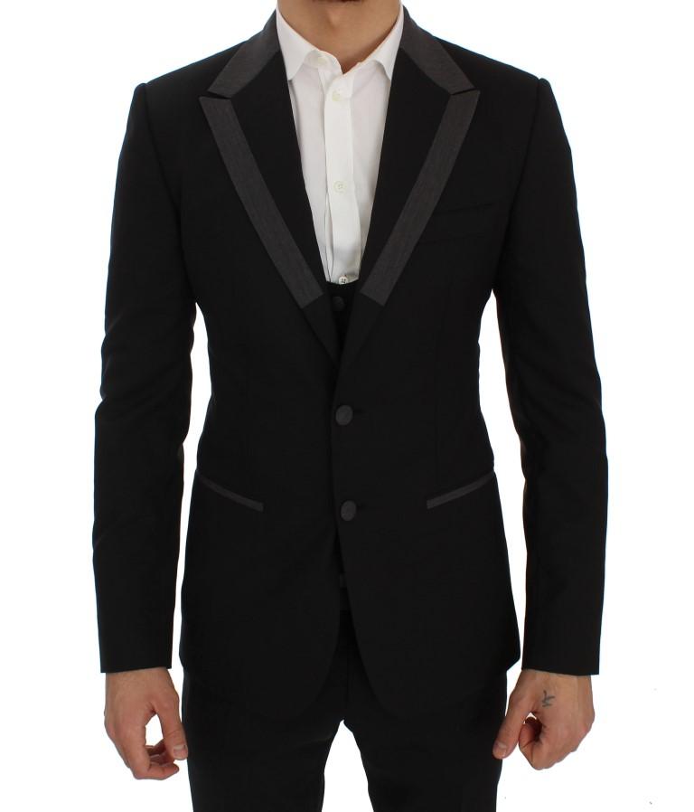 Dolce & Gabbana Men's Wool Stretch Slim Blazer Jacket Black SIG30894 - IT46 | S