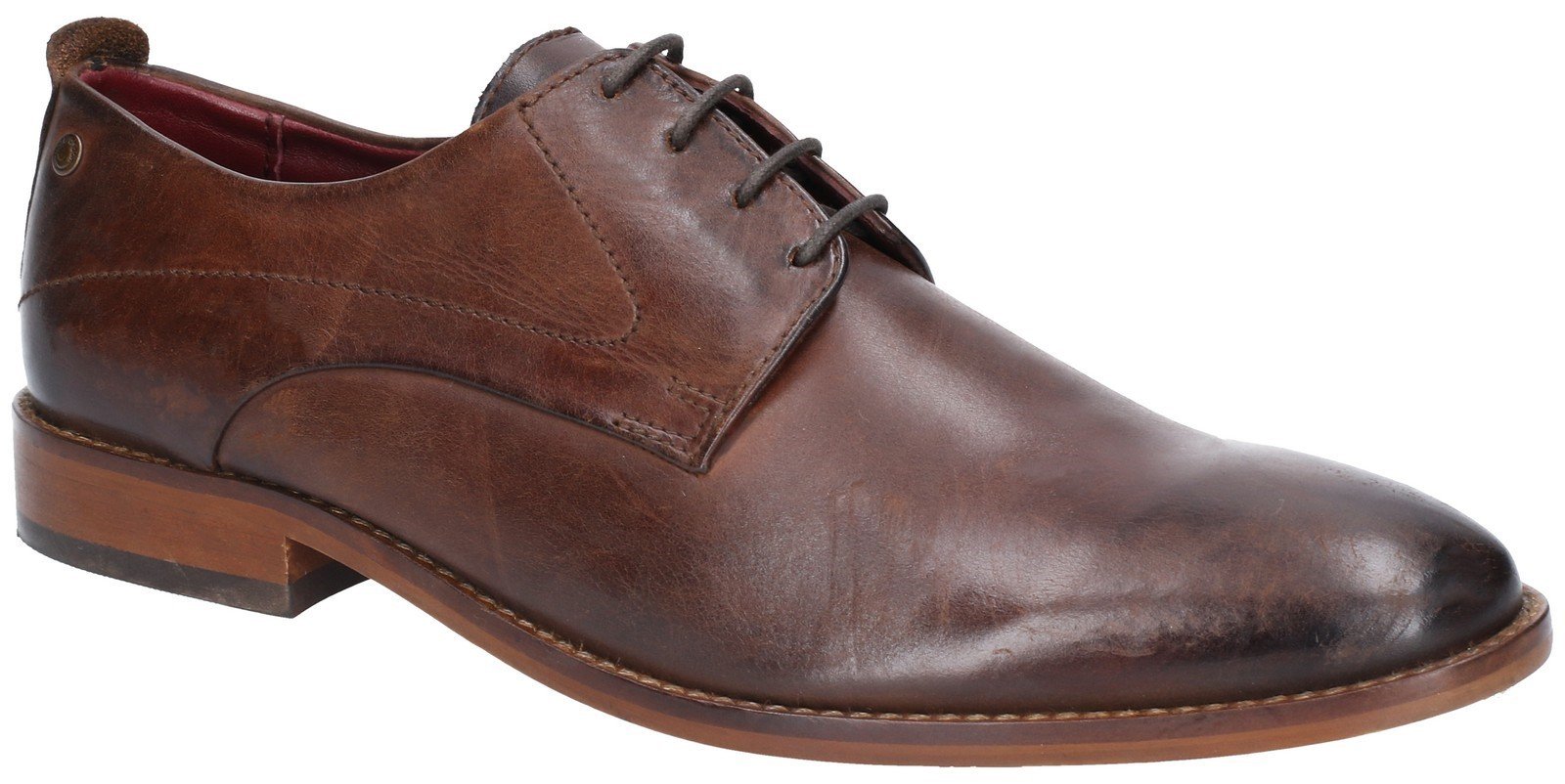 Base London Men's Script Washed Lace Up Shoe Various Colours 28545 - Brown 6