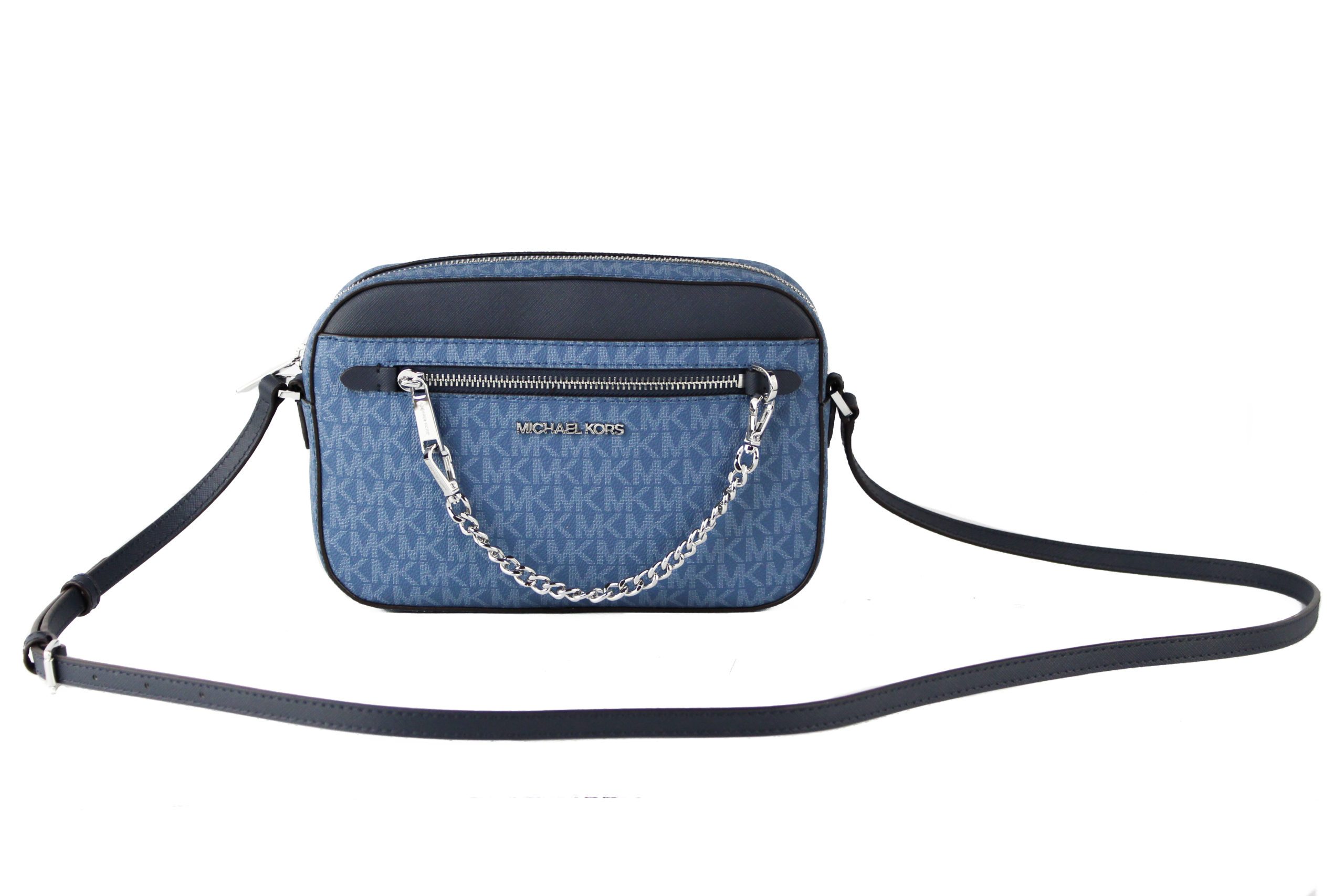 Michael Kors Women's Jet Set Item Crossbody Bag Blue 89815
