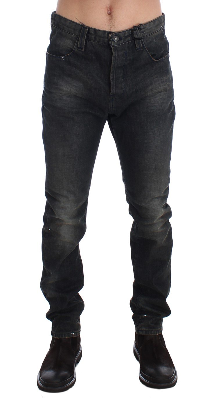 Costume National Men's Wash Slim Fit Cotton Denim Jeans Gray SIG17913 - W34