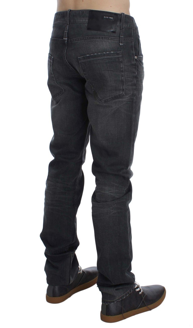 ACHT Men's Cotton Regular Low Fit Jeans Gray SIG30455 - W34