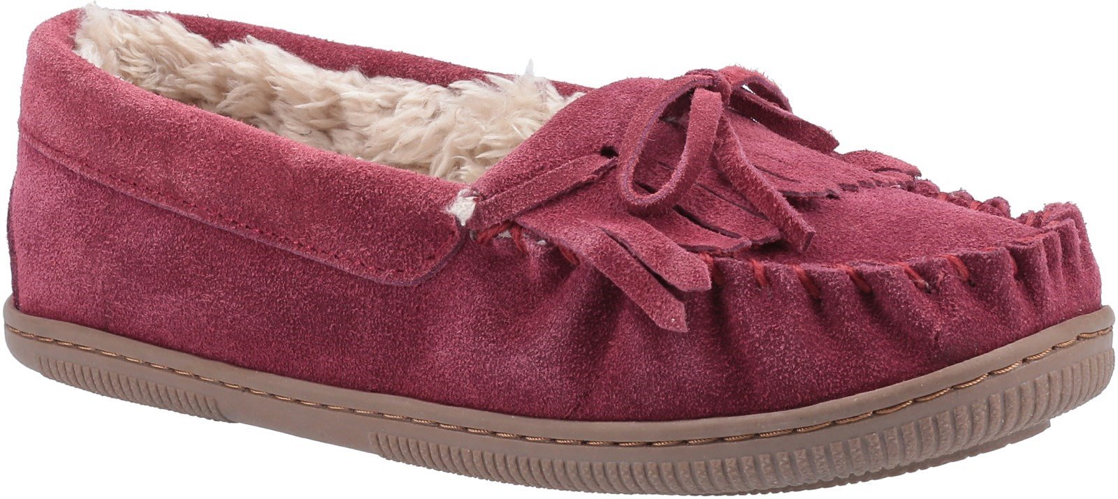 Hush Puppies Women's Addy Slip On Slipper Various Colours 29194 - Burgundy 3