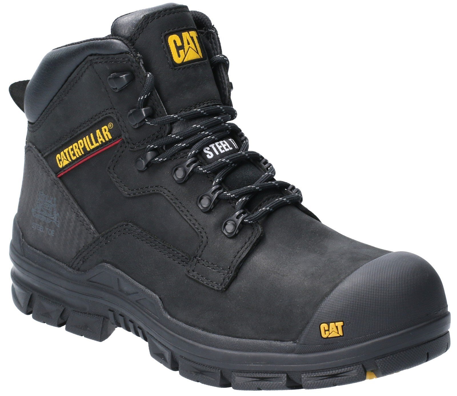 Caterpillar Men's Bearing Lace Up Safety Boot Black 29651 - Black 6