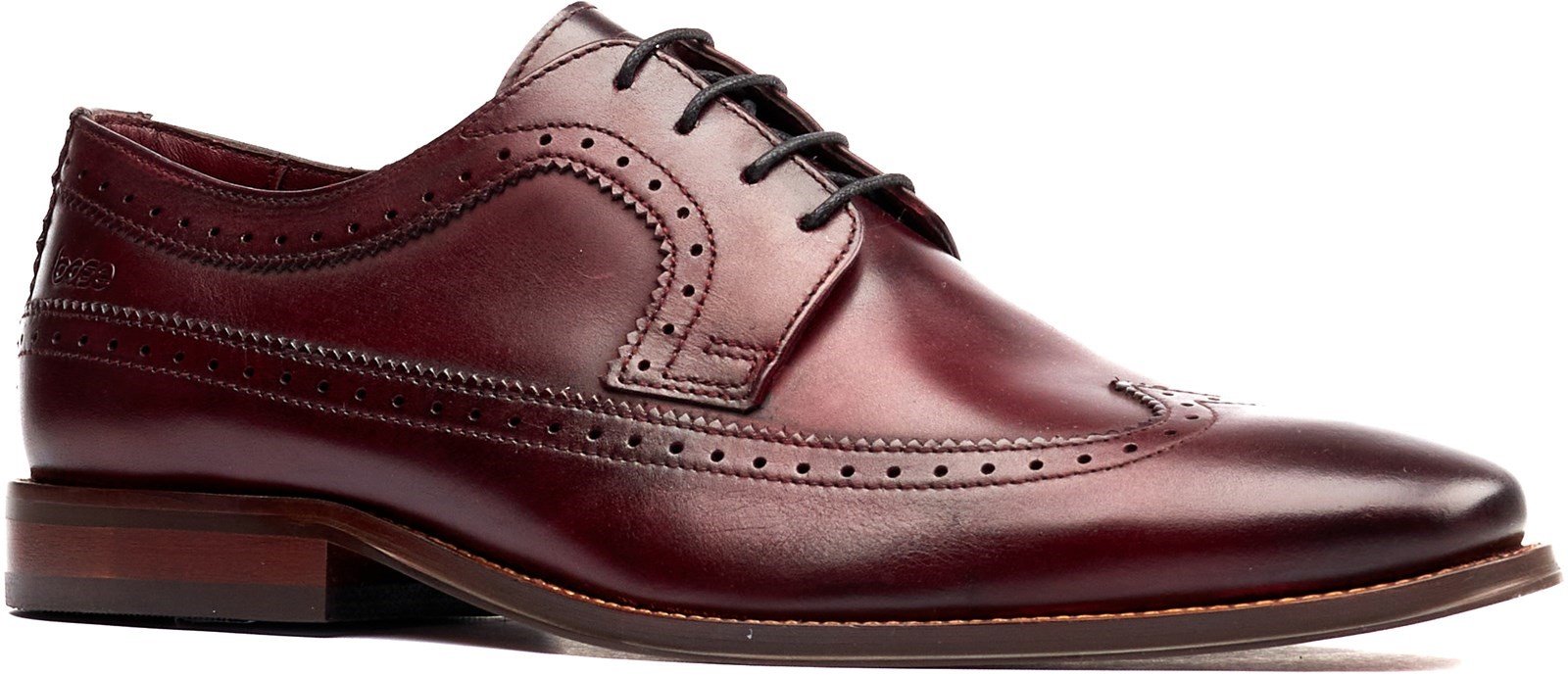 Base London Men's Havisham Plain Toe Derby Shoe Various Colours 32247 - Bordeaux 7