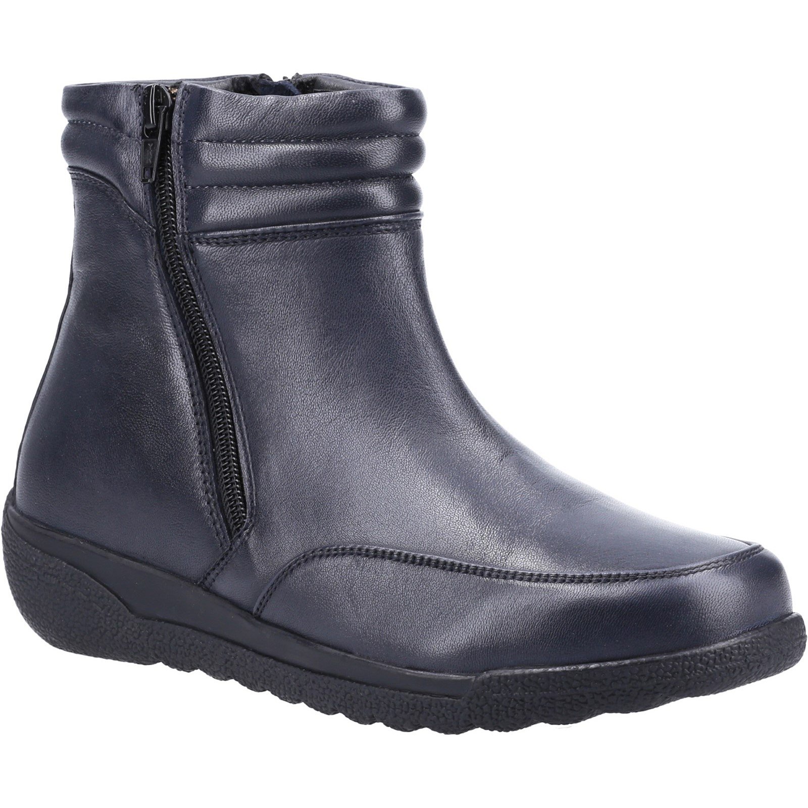 Fleet & Foster Women's Morocco Twin Zip Ankle Boot Various Colours 33012 - Navy 3
