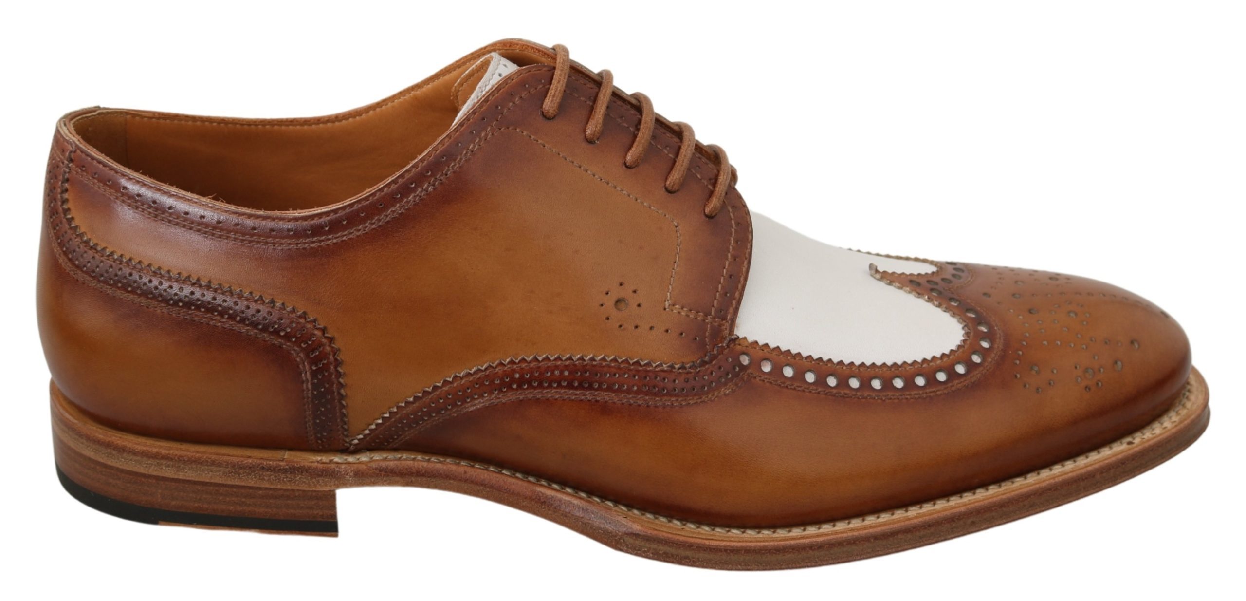 Dolce & Gabbana Men's Leather Brogue Shoe Brown MV2883 - EU44/US11