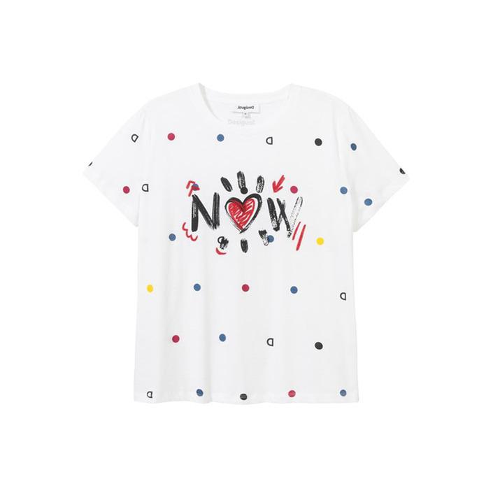 Desigual Women's T-Shirt White 203907 - white S