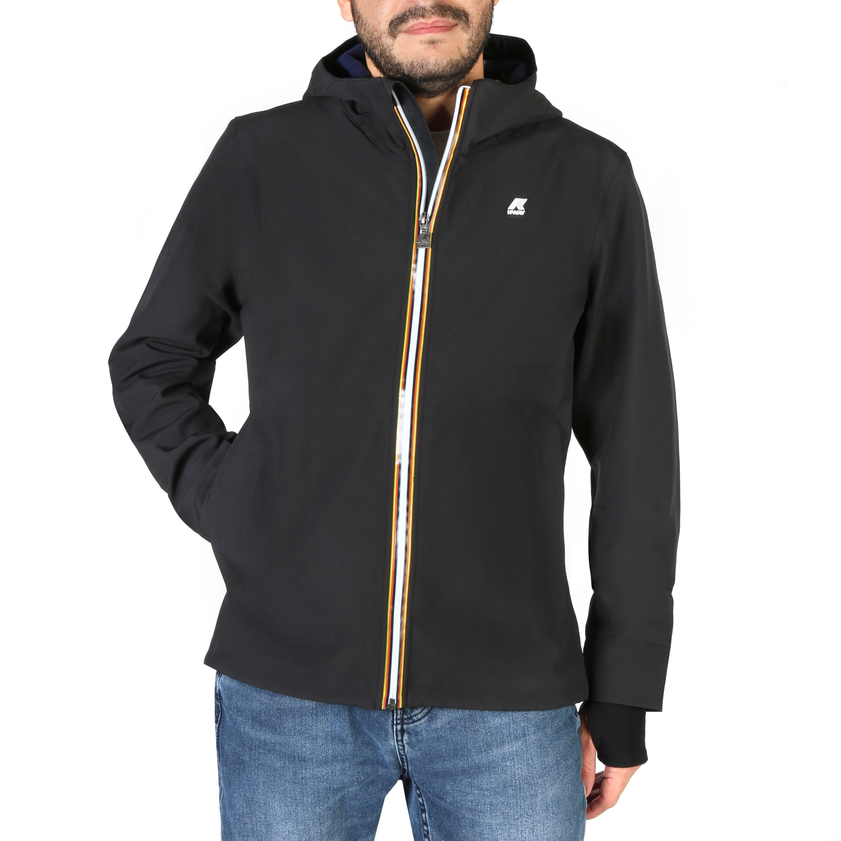 K-Way Men's Jacket Various Colours JACK-BONDED-K008J00 - black M