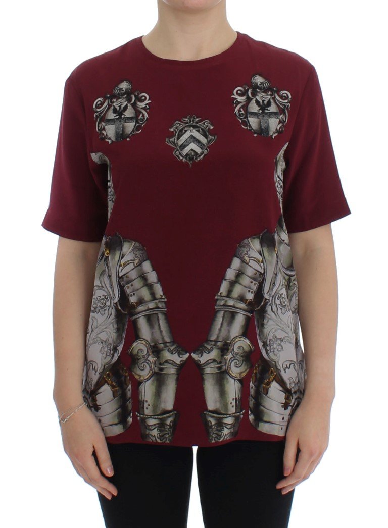 Dolce & Gabbana Women's Knight Silk Top Red SIG13332 - IT42|M