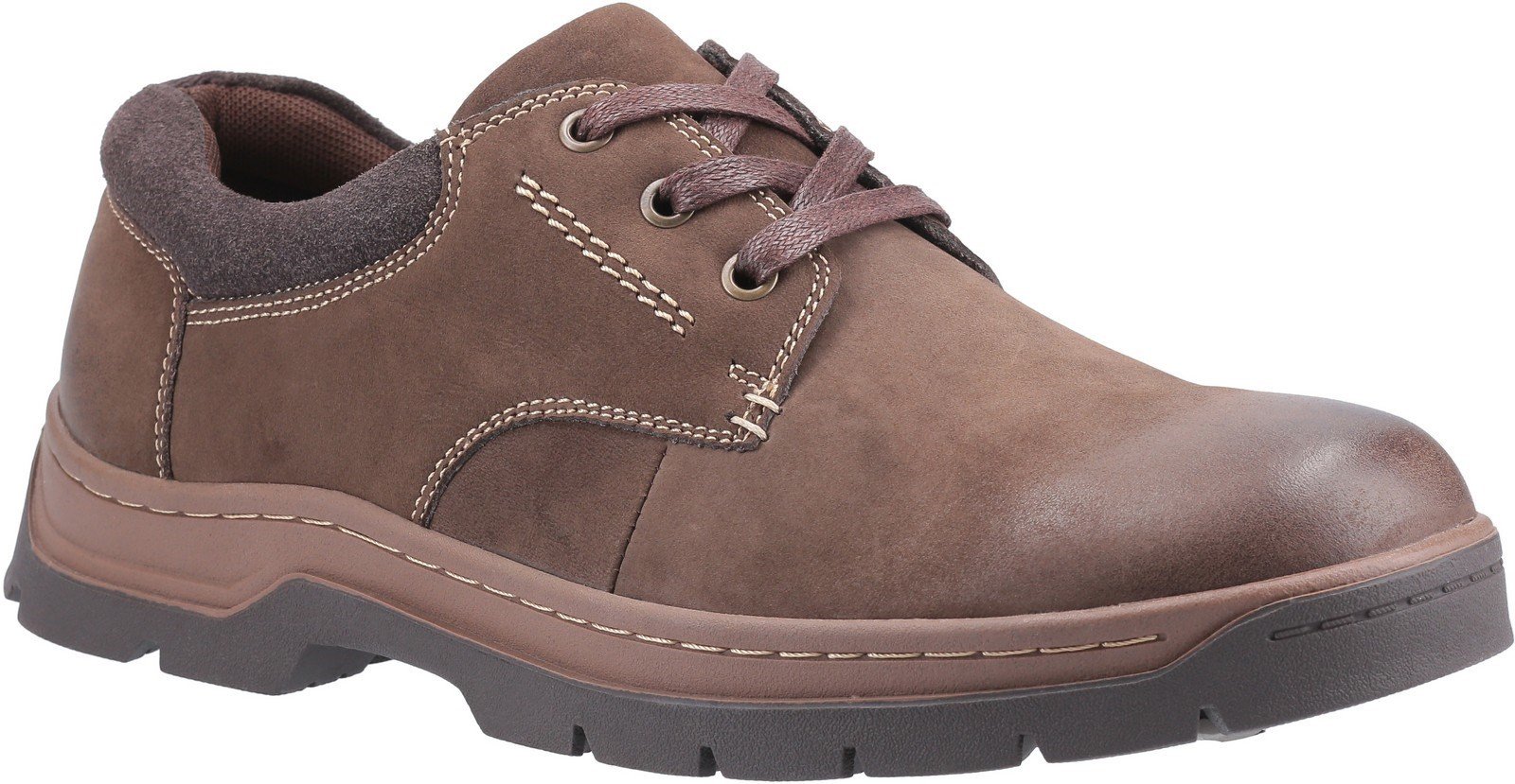 Cotswold Men's Thickwood Burnished Leather Derby Shoe Brown 28237 - Brown 7