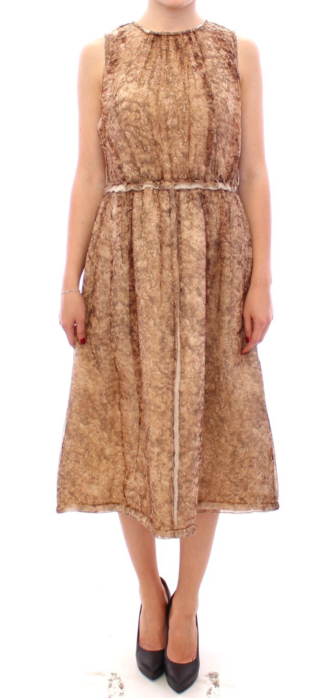 Dolce & Gabbana Women's Sleeveless Silk Dress Brown GSS11463 - IT40|S