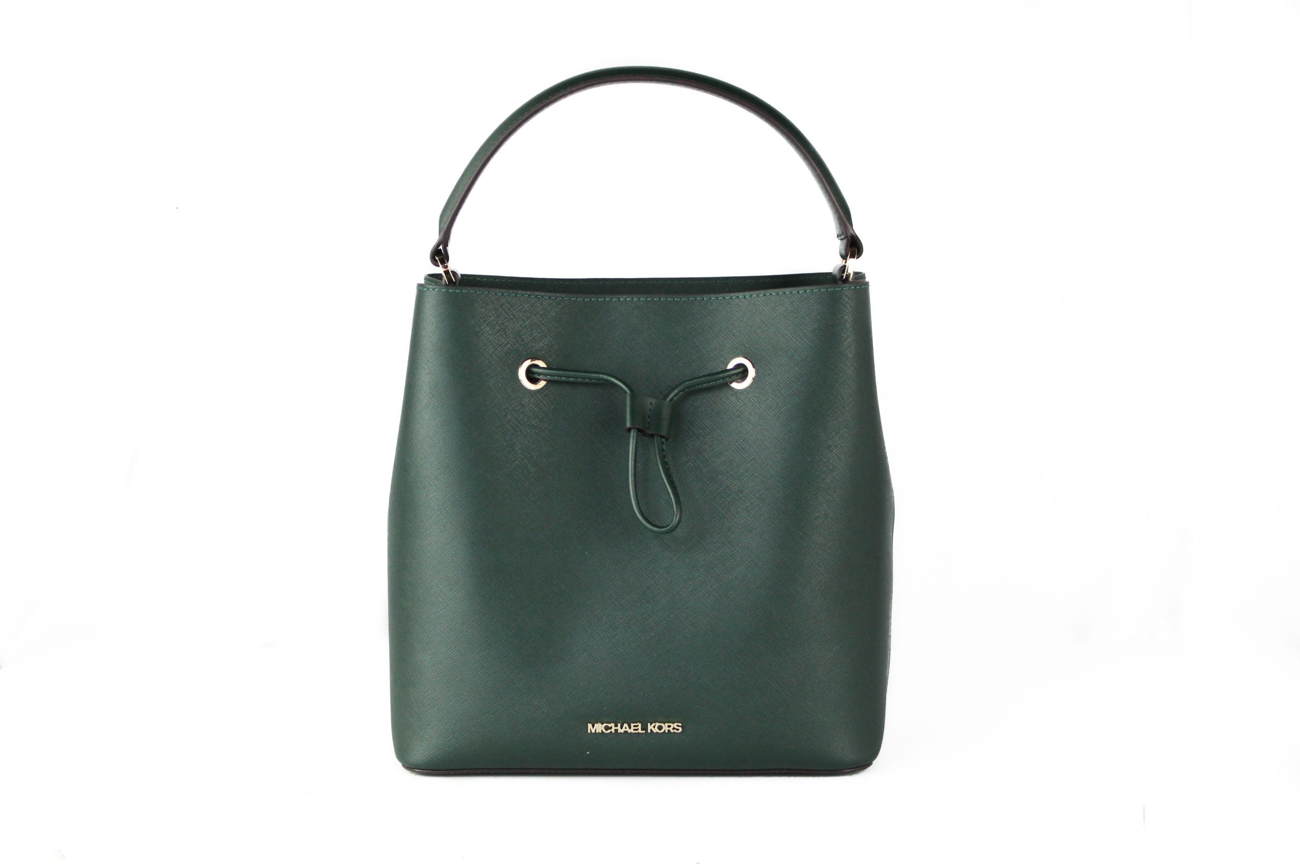 Michael Kors Women's Suri Large Leather Bucket Crossbody Bag Green 35481