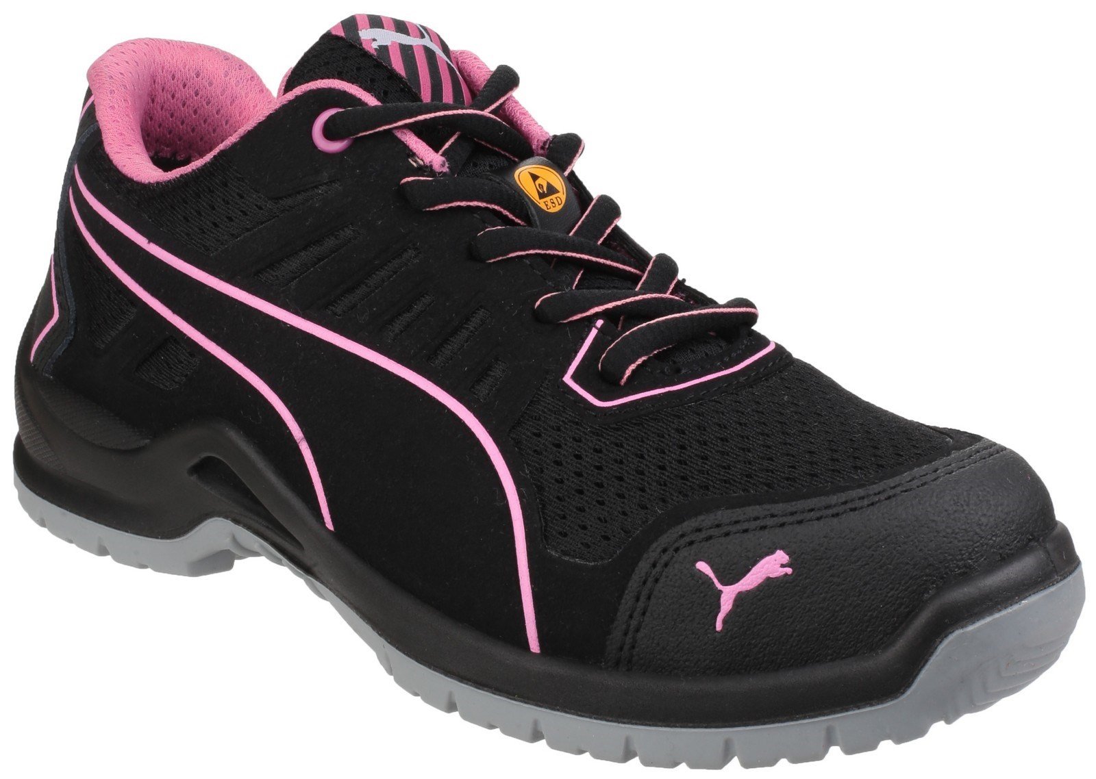 Puma Safety Women's Fuse Tech Lightweight Trainer Black 24859 - Black 3.5