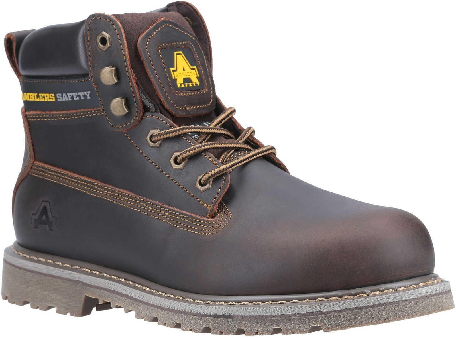 Amblers Unisex Safety Goodyear Welted Lace up Industrial Boot Brown 21250 - Brown 11