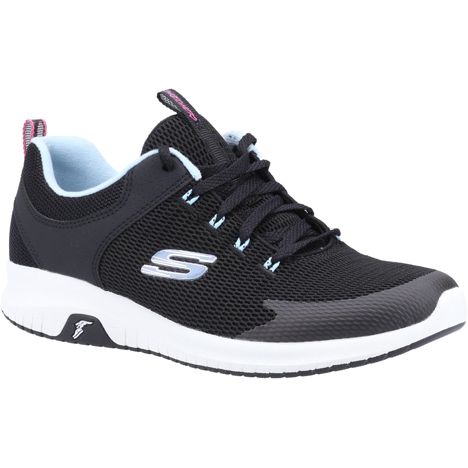 Skechers Women's Ultra Flex Prime Step Out Trainer Multicolor 32112 - Black/Light Blue 8