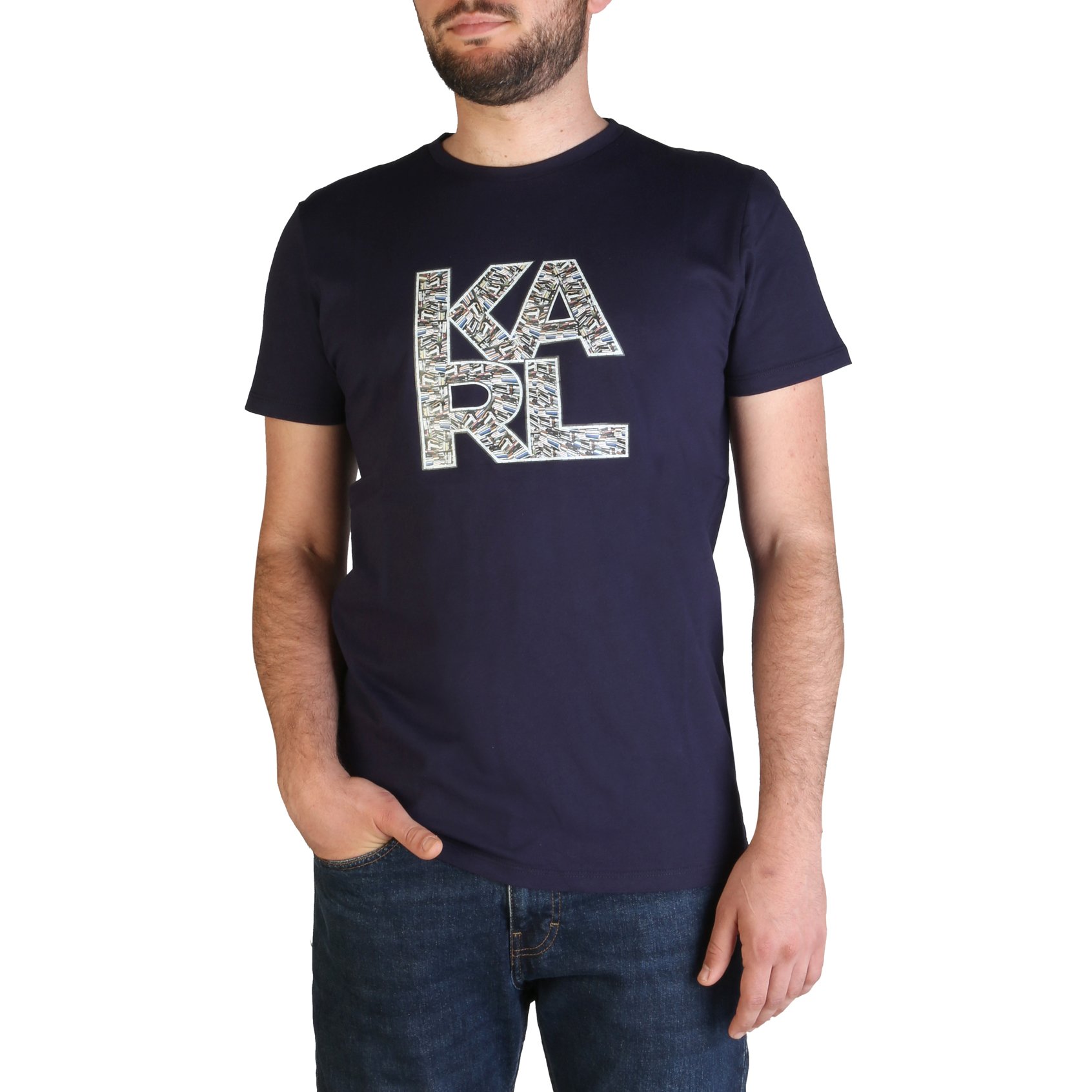 Karl Lagerfeld Men's T-Shirt Various Colours KL21MTS01 - blue M