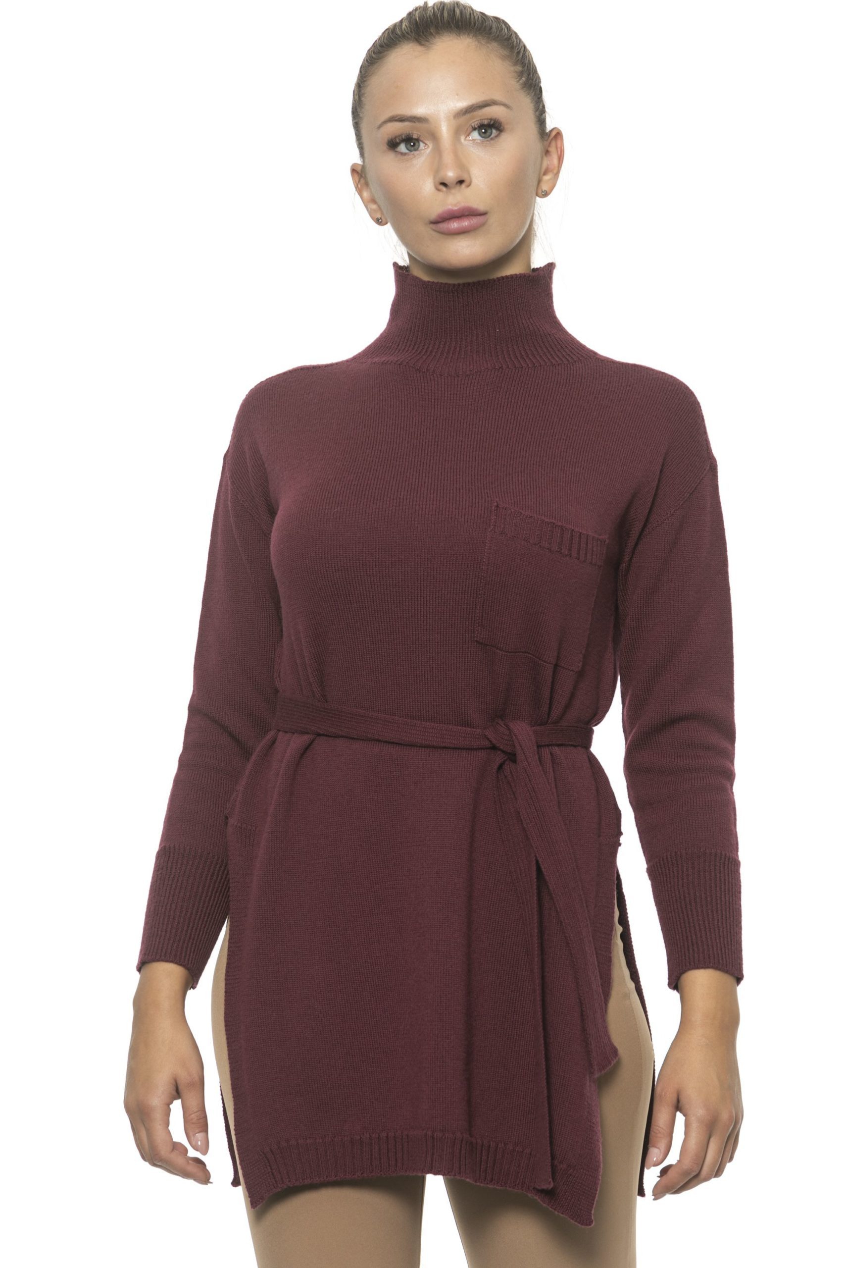 Alpha Studio Women's Mogano Sweater Burgundy AL1314890 - IT42 | S