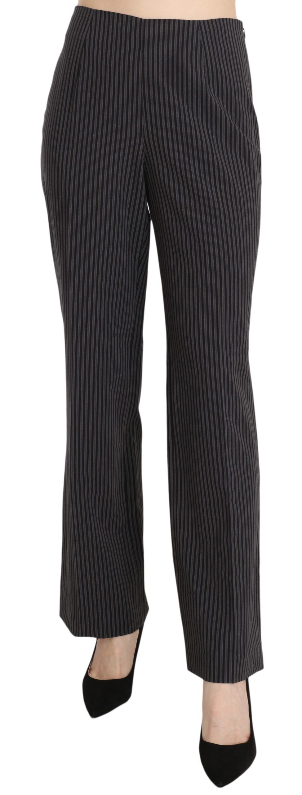 BENCIVENGA Women's Striped Cotton Sretch Dress Trouser Black PAN70094 - IT42|M