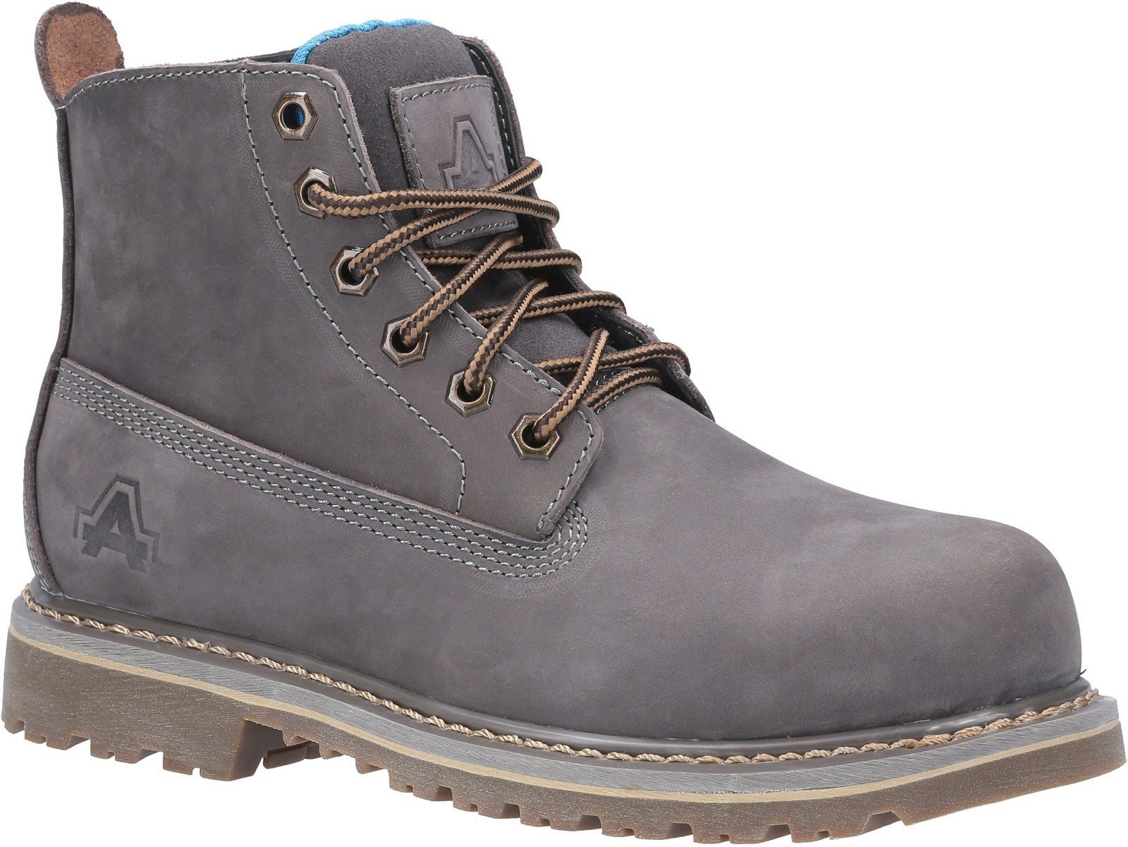 Amblers Women's Safety Mimi Lace Up Safety Boot Brown 29962 - Grey 3