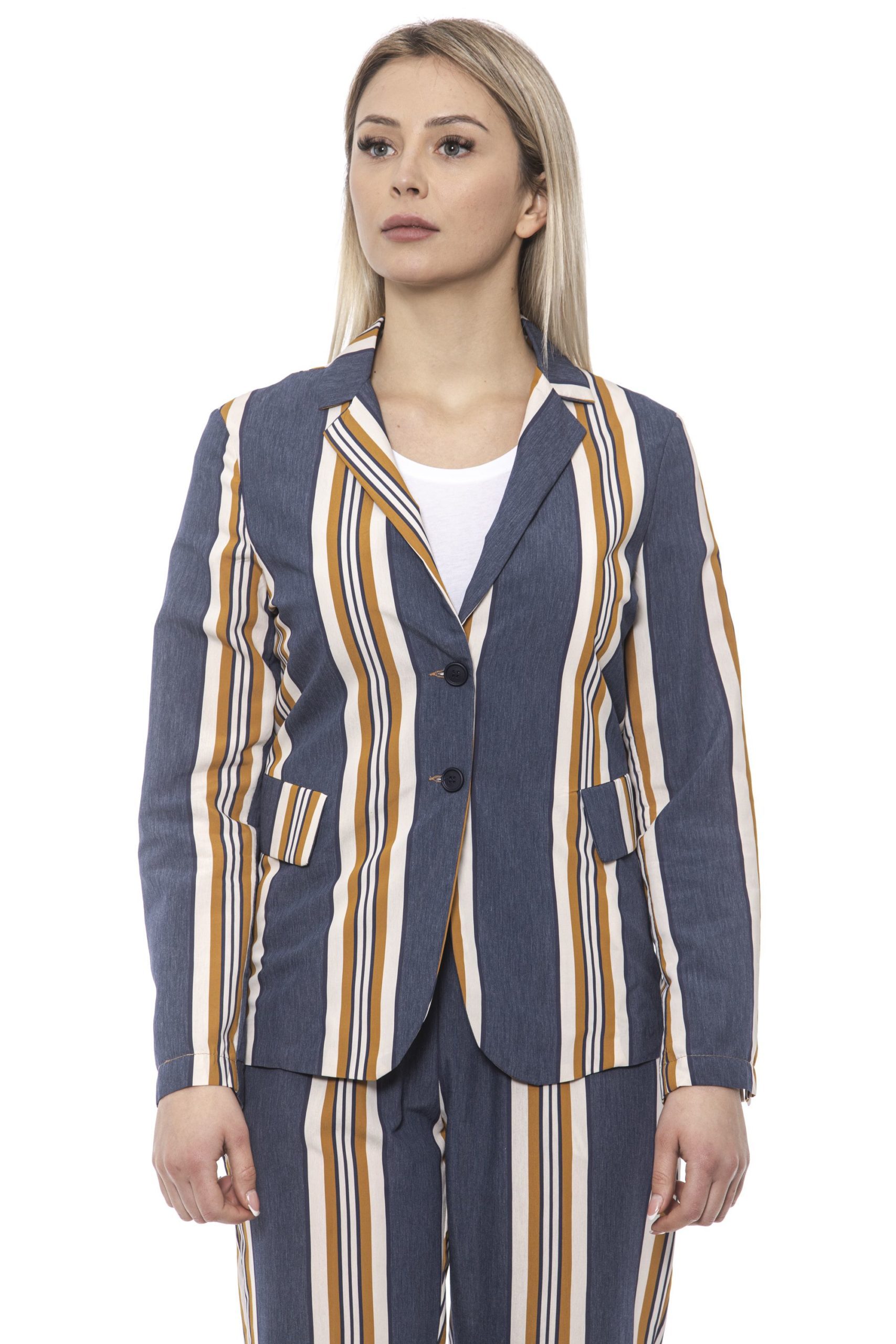 Alpha Studio Women's V A R. U N I C A Blazer Blue AL1374782 - IT40 | XS