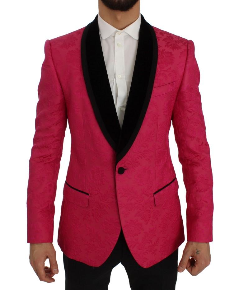 Dolce & Gabbana Men's Floral Brocade Slim Blazer Pink SIG50050 - IT46 | S