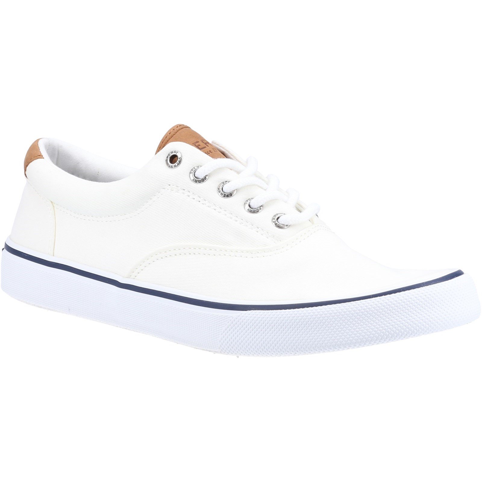 Sperry Men's Striper II CVO Canvas Trainers Various Colours 32397 - Salt Washed White 12