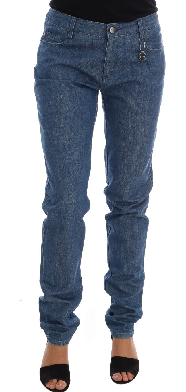 Costume National Women's Wash Cotton Boyfriend Fit Jeans Blue SIG30128 - W26